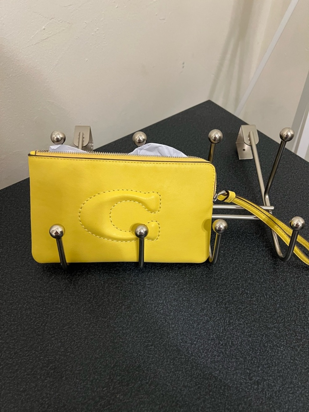 Yellow Women's Wristlet Pouch - Slim Zip Wallet